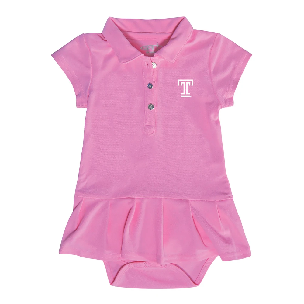 Infant Garb Pink Temple Owls Caroline Bodysuit Dress