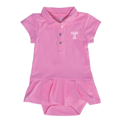 Infant Garb Pink Temple Owls Caroline Bodysuit Dress