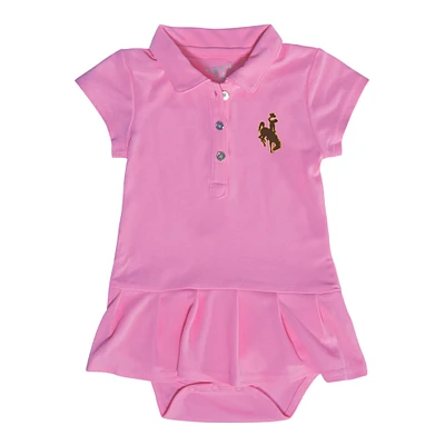 Infant Garb Pink Wyoming Cowboys Caroline Bodysuit Dress