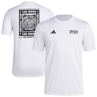 Men's adidas White San Diego FC Local Wrap T-Shirt