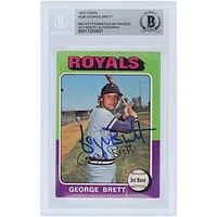 George Brett Kansas City Royals Autographed 1975 Topps #228 Beckett Fanatics Witnessed Authenticated Rookie Card
