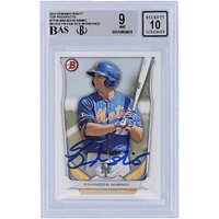 Brandon Nimmo New York Mets Autographed 2014 Bowman Draft #TP-30 Beckett Fanatics Witnessed Authenticated 9/10 Card