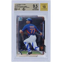 Brandon Nimmo New York Mets Autographed 2015 Bowman Chrome #BCP180 Beckett Fanatics Witnessed Authenticated 9.5/10 Card