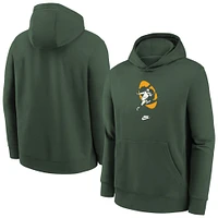 Youth Nike Green Bay Packers Club Fleece Logo Pullover Hoodie