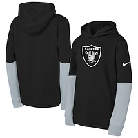 Youth Nike Black Las Vegas Raiders Club Pullover Hoodie