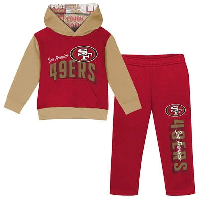 Infant Scarlet San Francisco 49ers Coin Toss Pullover Fleece Hoodie & Pants Set