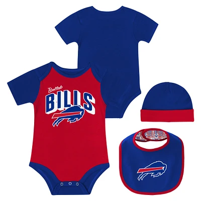 Newborn & Infant Buffalo Bills Dynamic Duo Bodysuit, Bib Hat Set