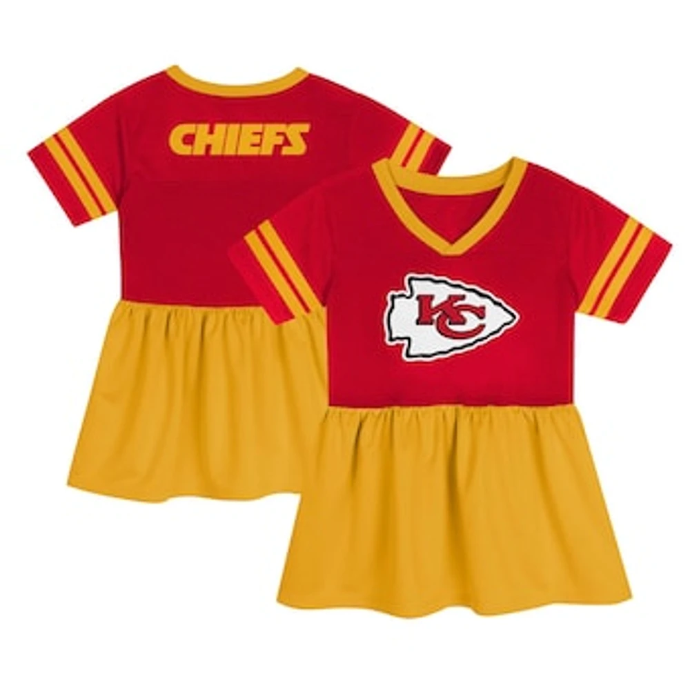 Girls Youth Red/Gold Kansas City Chiefs Stadium Lights Jersey Dress