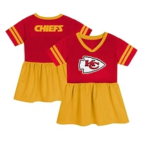 Girls Youth Red/Gold Kansas City Chiefs Stadium Lights Jersey Dress