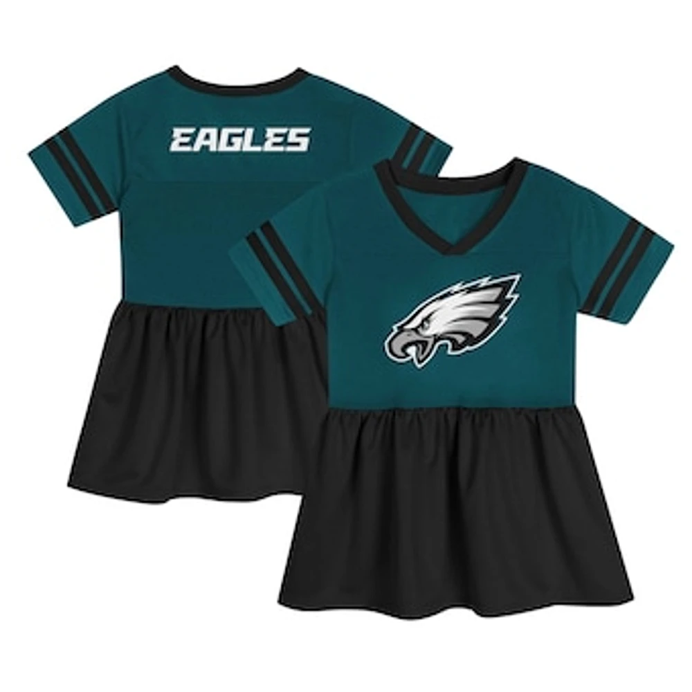 Girls Youth Midnight Green/Black Philadelphia Eagles Stadium Lights Jersey Dress