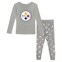 Youth Pittsburgh Steelers Long Sleeve T-Shirt & Pants Sleep Set