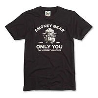Men's American Needle Black Smokey Bear Burton Pocket T-Shirt