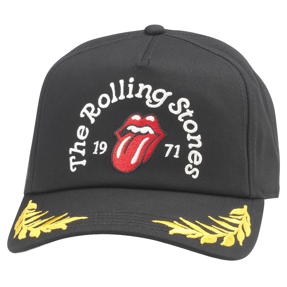 Men's American Needle Black Rolling Stones Club Captain Hat