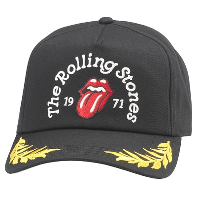 Men's American Needle Black Rolling Stones  Club Captain Hat