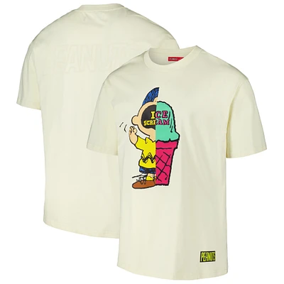 Men's Freeze Max Cream Peanuts Charlie Brown Ice Scream Loose Fit T-Shirt