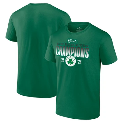 Men's Fanatics Kelly Green Boston Celtics 2024 NBA Finals Champions Blocked Shot T-Shirt