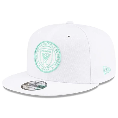 Men's New Era White Inter Miami CF 2024 Jersey Hook 9FIFTY Snapback Hat