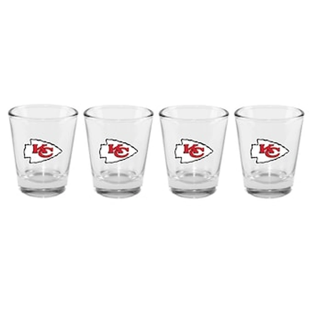 The Memory Company Kansas City Chiefs 4-Pack 2oz. Shot Glass Set