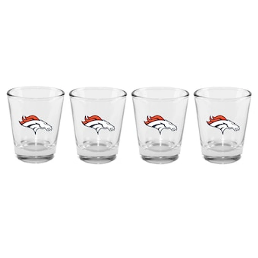 The Memory Company Denver Broncos 4-Pack 2oz. Shot Glass Set