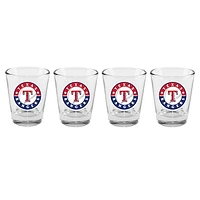 The Memory Company Texas Rangers 4-Pack 2oz. Shot Glass Set