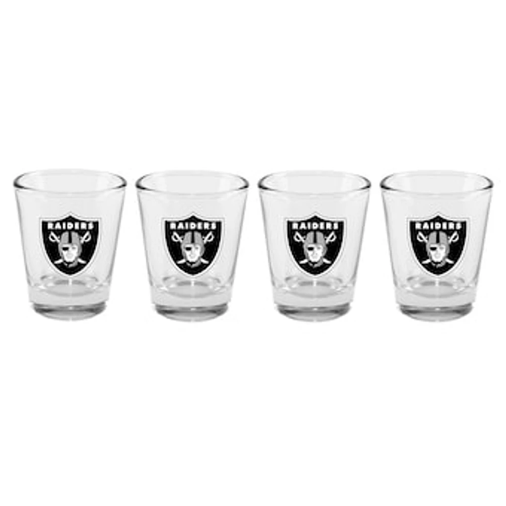 The Memory Company Las Vegas Raiders 4-Pack 2oz. Shot Glass Set