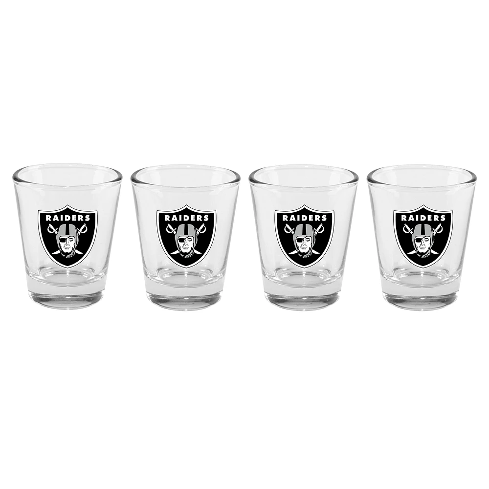 The Memory Company Las Vegas Raiders 4-Pack 2oz. Shot Glass Set