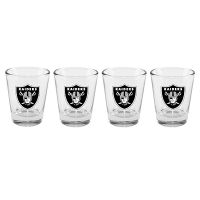 The Memory Company Las Vegas Raiders 4-Pack 2oz. Shot Glass Set