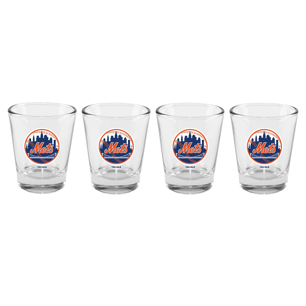 The Memory Company New York Mets 4-Pack 2oz. Shot Glass Set