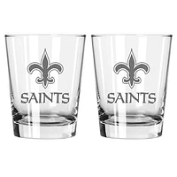 The Memory Company New Orleans Saints 2-Pack 15oz. Double Old Fashioned Glass Set