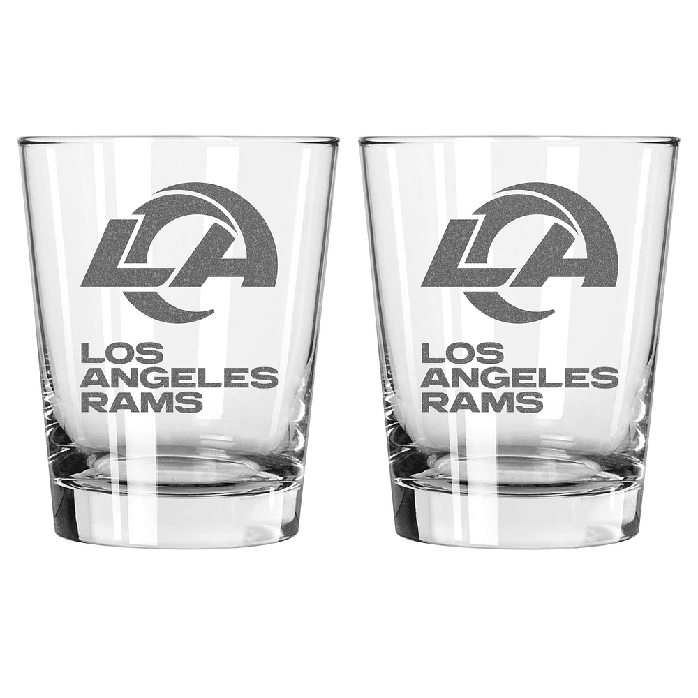 The Memory Company Los Angeles Rams 2-Pack 15oz. Double Old Fashioned Glass Set