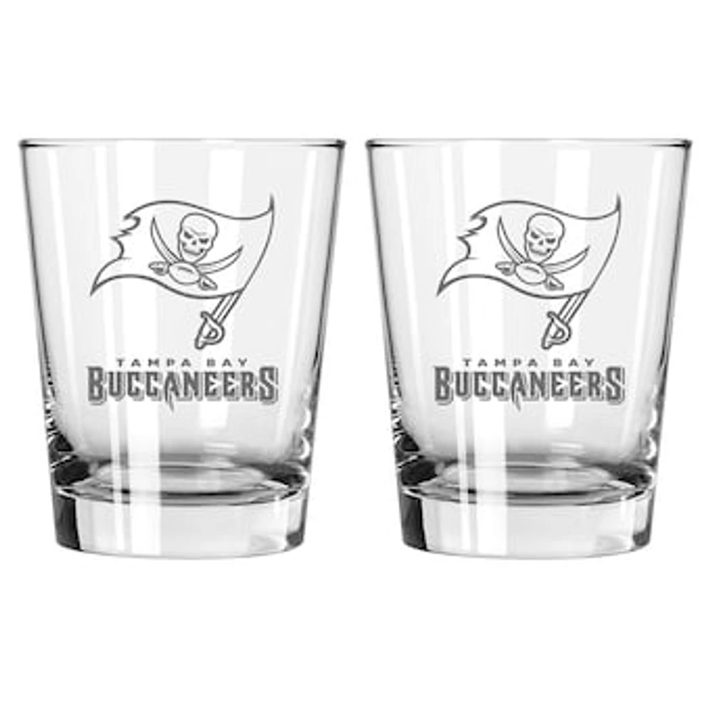 The Memory Company Tampa Bay Buccaneers 2-Pack 15oz. Double Old Fashioned Glass Set