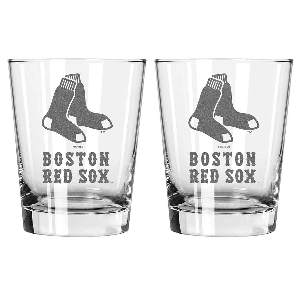 The Memory Company Boston Red Sox 2-Pack 15oz. Double Old Fashioned Glass Set