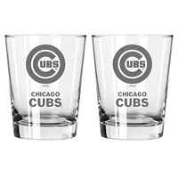 The Memory Company Chicago Cubs 2-Pack 15oz. Double Old Fashioned Glass Set