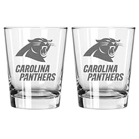 The Memory Company Carolina Panthers 2-Pack 15oz. Double Old Fashioned Glass Set