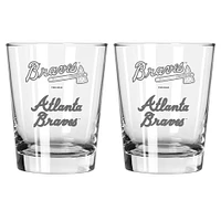 The Memory Company Atlanta Braves 2-Pack 15oz. Double Old Fashioned Glass Set