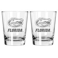 The Memory Company Florida Gators 2-Pack 15oz. Double Old Fashioned Glass Set