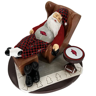 The Memory Company Arkansas Razorbacks Resting Santa Figurine