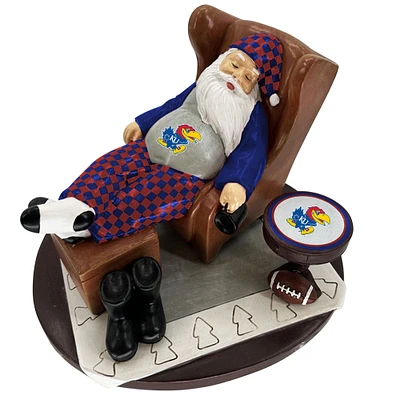 The Memory Company Kansas Jayhawks Resting Santa Figurine