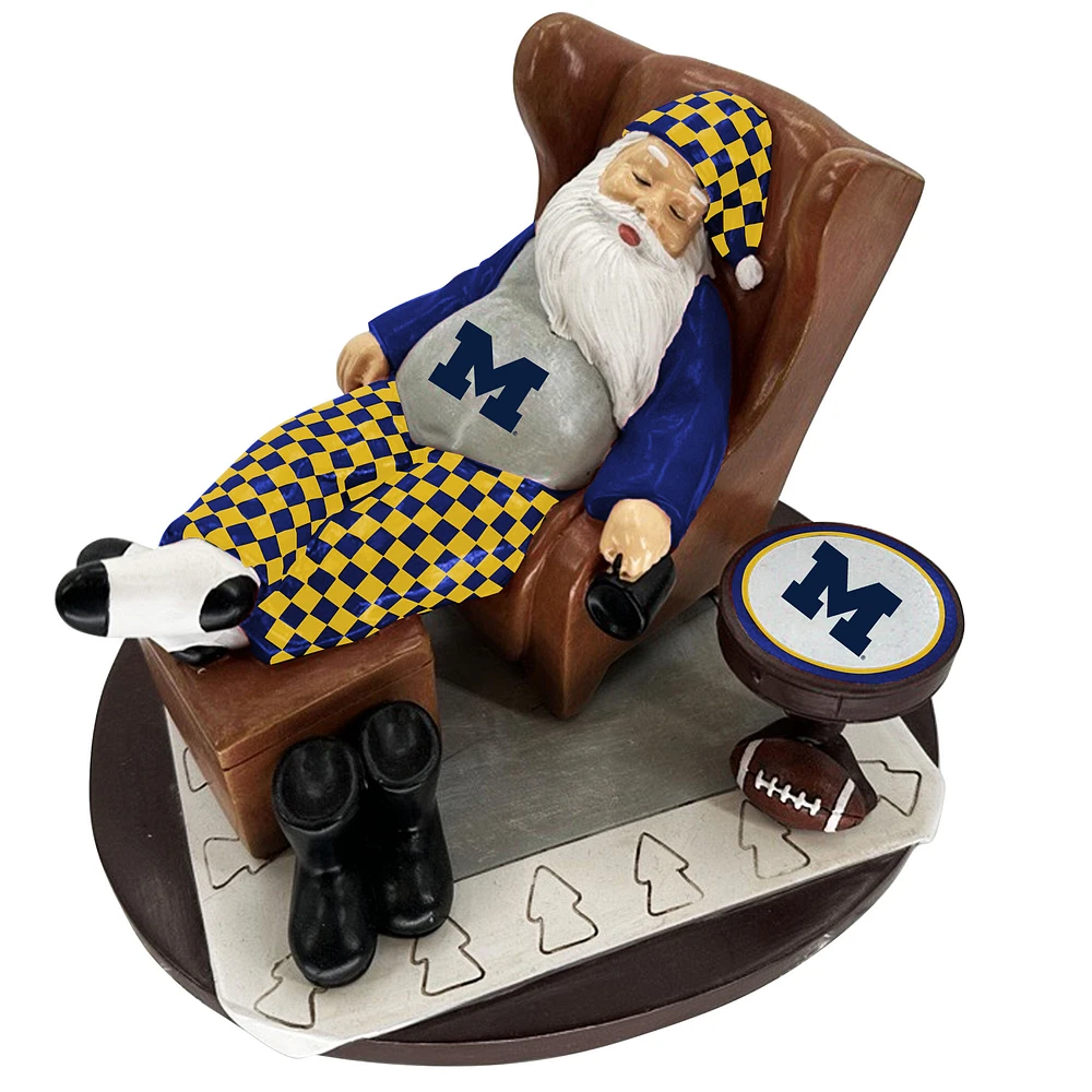 The Memory Company Michigan Wolverines Resting Santa Figurine