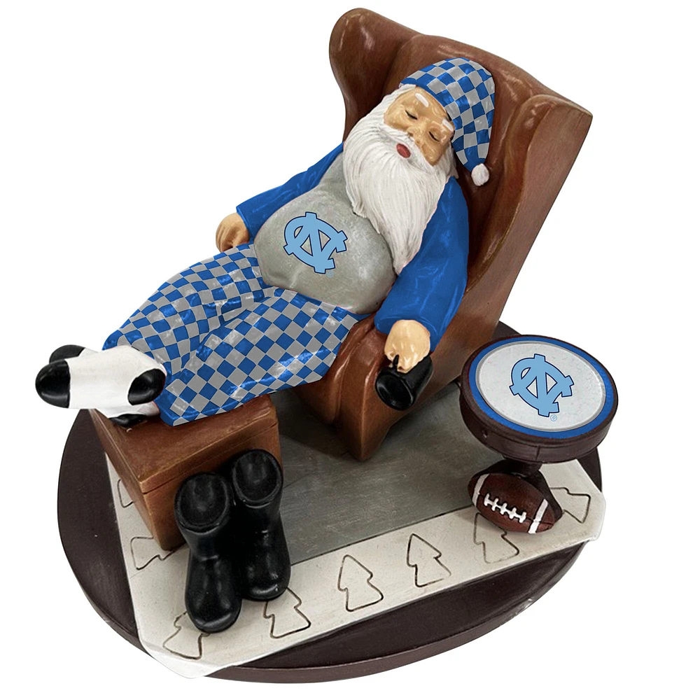 The Memory Company North Carolina Tar Heels Resting Santa Figurine