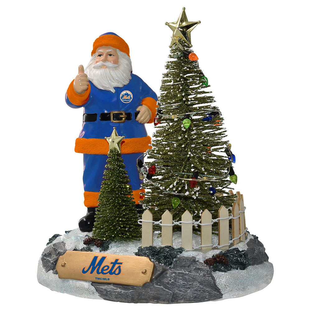 The Memory Company New York Mets Santa Figurine with LED Tree