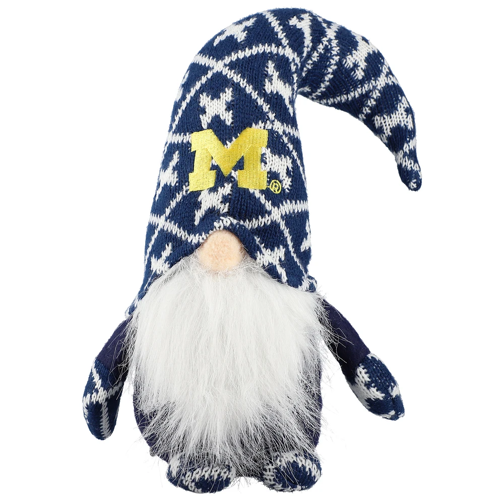 The Memory Company Navy Michigan Wolverines Stocking Hat Gnome