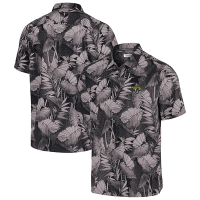 Men's Tommy Bahama Black Jacksonville Jaguars Big & Tall Coast Nuevo Fronds IslandZone Button-Up Shirt