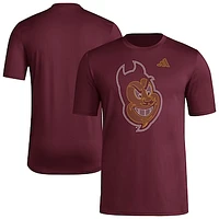 Men's adidas  Maroon Arizona State Sun Devils Locker Local Impression AEROREADY T-Shirt