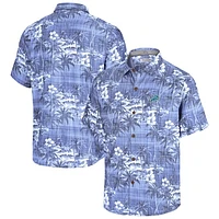 Men's Tommy Bahama Blue Detroit Lions Coconut Point Isla Palmetta Camp Button-Up Shirt