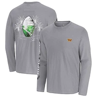 Men's Tommy Bahama  Gray Washington Commanders Oasis Endzone Lux Long Sleeve T-Shirt