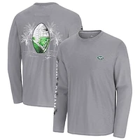 Men's Tommy Bahama  Gray New York Jets Oasis Endzone Lux Long Sleeve T-Shirt