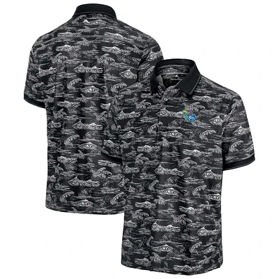 Men's Tommy Bahama Black Kansas Jayhawks Sport Bay View Polo