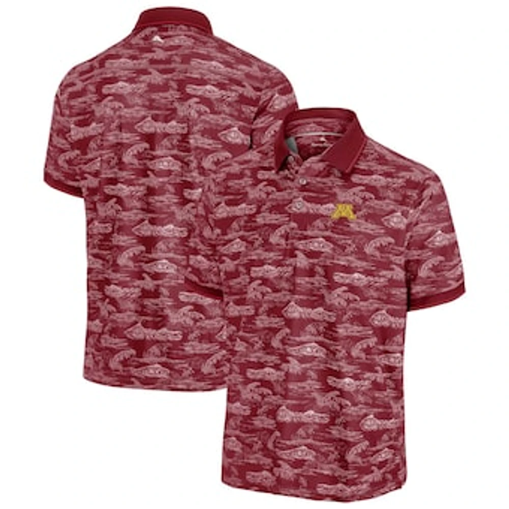 Men's Tommy Bahama Maroon Minnesota Golden Gophers Sport Bay View Polo