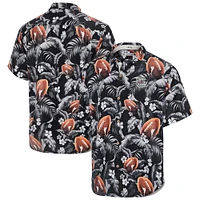 Men's Tommy Bahama Black South Carolina Gamecocks Veracruz Cay First Down Blooms Button-Up Shirt